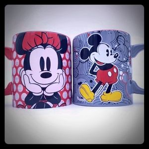 SET of 2 Disney Mickey & Minnie Mouse 20oz mugs